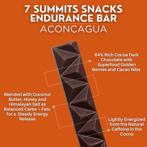 Aconcagua Dark Chocolate Endurance Bar by 7 Summits Snacks - Image 3