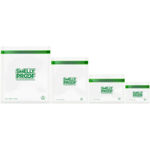 Clear Stand-Up Reusable Bags by Smelly Proof