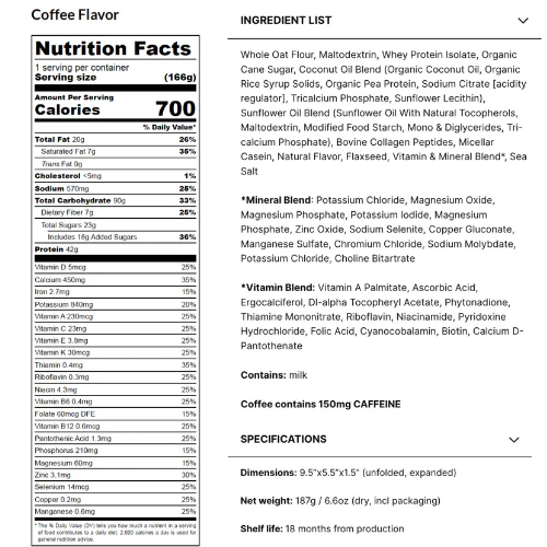 Coffee Complete Powder Meal by RecPak - Image 3