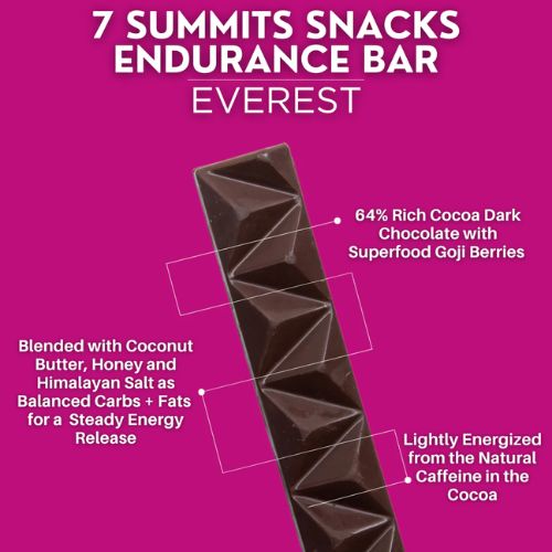Everest Dark Chocolate Endurance Bar with Goji Berries by 7 Summits Snacks - Image 3