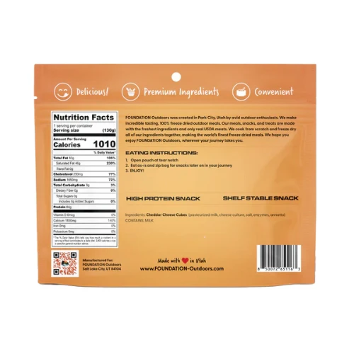 Freeze-Dried Cheddar Cheese Cubes by Foundation Outdoors - Image 3