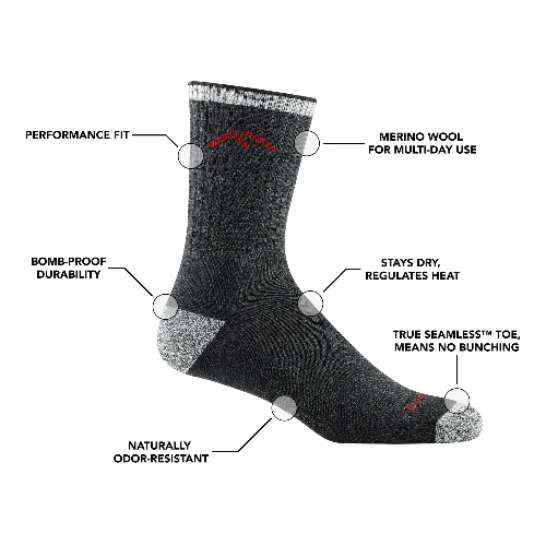 Men's Hiker Micro Crew Midweight Hiking Sock by Darn Tough - Image 5