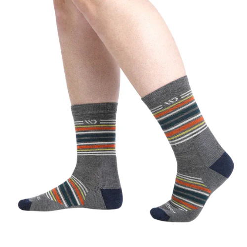 Men's Multi Stripe Cushioned Micro Crew Socks by WIDE OPEN Socks