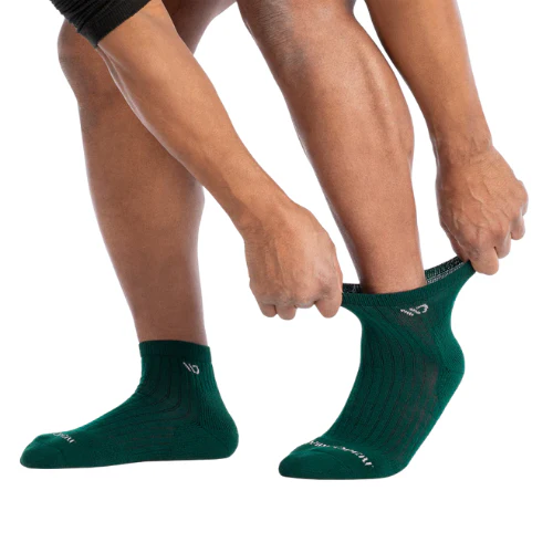 Men's Solid Cushioned Quarter Crew Socks by WIDE OPEN Socks