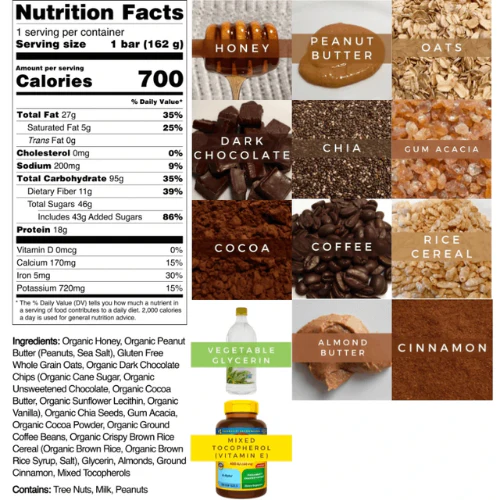 Chocolate, Peanut Butter, Coffee Meal Bar by Range - Image 4