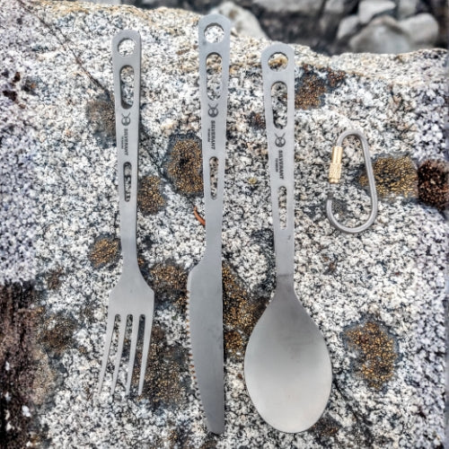 Titanium 3 Piece Cutlery Set (Knife, Fork and Spoon) by SilverAnt - Image 11