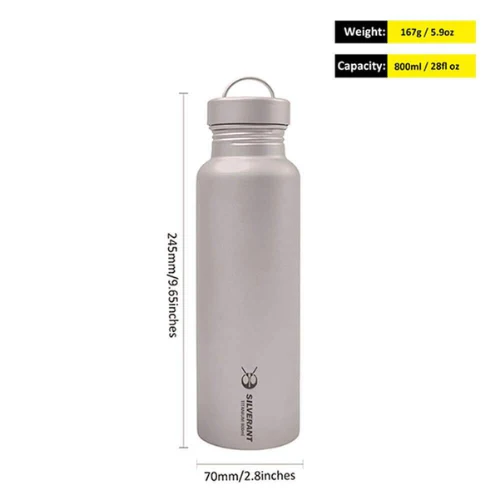 Titanium 800ml Screw Top Clip Bottle by SilverAnt - Image 6