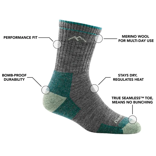 Women's Hiker Micro Crew Midweight Hiking Sock by Darn Tough - Image 4