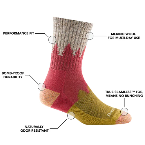 Women's Treeline Micro Crew Midweight Hiking Sock by Darn Tough - Image 5