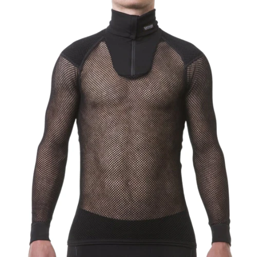 Wool Thermo Zip Polo Baselayer with Inlay by Brynje - Image 4