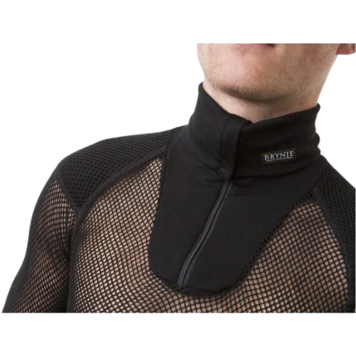 Wool Thermo Zip Polo Baselayer with Inlay by Brynje - Image 5